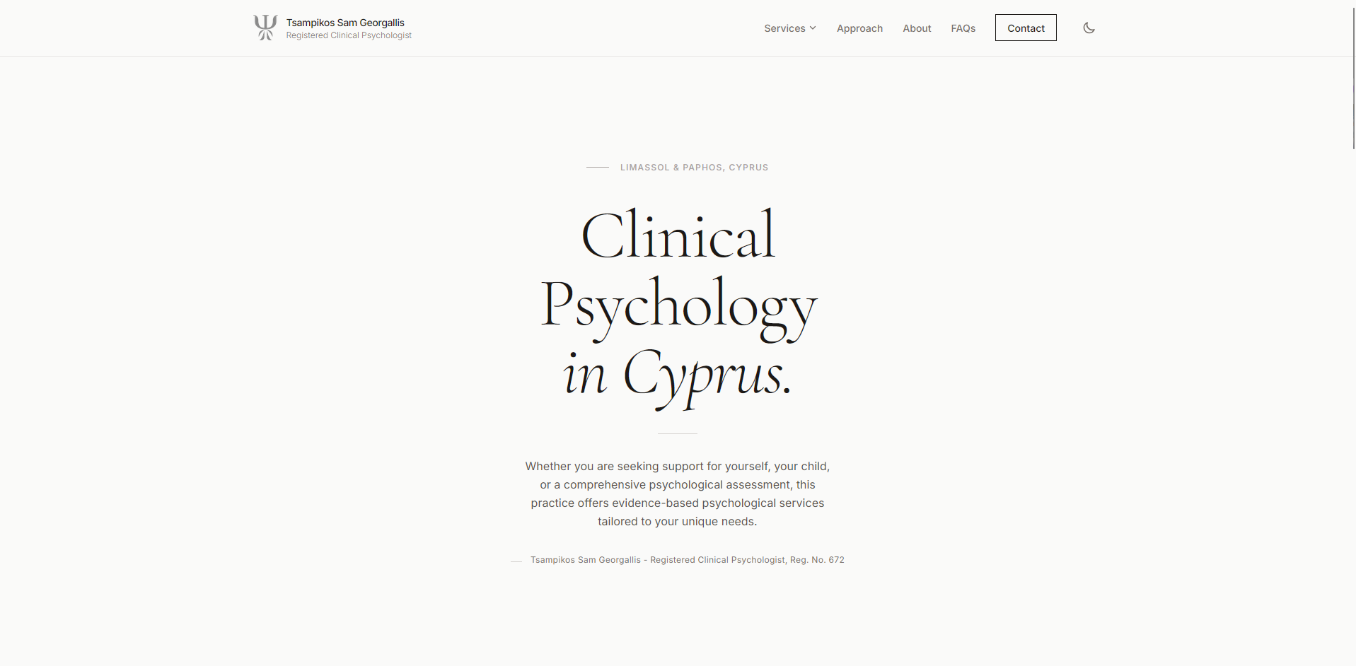 Tsampikos Sam Georgallis - Clinical Psychologist